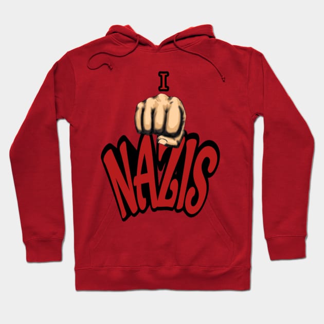 Punch Nazis Hoodie by MassacreMasks